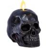 imageLuminara Flameless Hallooween Decor  Skeleton Figural LED Candle Natural Color Ivory 374quot x 425quot Real Wax Moving Flame Battery Operated wTimerSmall Single Moving Flame