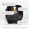 imageLuminara Flameless Hallooween Decor  Skeleton Figural LED Candle Natural Color Ivory 374quot x 425quot Real Wax Moving Flame Battery Operated wTimerTombstone