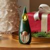 imageLuminara Gnome Figural Flameless LED Candle  Green 22quot x 6quot  Battery Operated Christmas Winter Decoration Real Wax Unscented Home Decor IndoorGreen