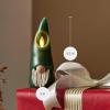imageLuminara Gnome Figural Flameless LED Candle  Green 22quot x 6quot  Battery Operated Christmas Winter Decoration Real Wax Unscented Home Decor IndoorGreen