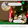 imageLuminara Gnome Figural Flameless LED Candle  Green 22quot x 6quot  Battery Operated Christmas Winter Decoration Real Wax Unscented Home Decor IndoorRed