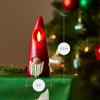 imageLuminara Gnome Figural Flameless LED Candle  Green 22quot x 6quot  Battery Operated Christmas Winter Decoration Real Wax Unscented Home Decor IndoorRed