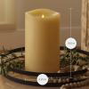 imageLuminara Grand Pillar Flameless LED Candle Ivory 625quot x 15quot Battery Operated Real Wax wTimer Moving Flame Realistic Unscented Home Decor Safe625x106inch