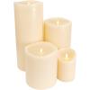 imageLuminara Grand Pillar Flameless LED Candle Ivory 625quot x 15quot Battery Operated Real Wax wTimer Moving Flame Realistic Unscented Home Decor Safe625x106inch
