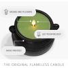 imageLuminara Green Potion Flameless LED Candle Cauldron Frosted Matt Black Painted Halloween Decoration Moving Flame Candle 57quot x 425quot