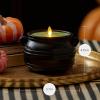 imageLuminara Green Potion Flameless LED Candle Cauldron Frosted Matt Black Painted Halloween Decoration Moving Flame Candle 57quot x 425quot