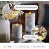 imageLuminara Realistic Artificial Flame Marble Candles  Moving Flame LED Battery Operated Lights  Unscented  Remote Ready Not Included  325quot x 45quot