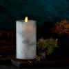 imageLuminara Realistic Artificial Flame Marble Candles  Moving Flame LED Battery Operated Lights  Unscented  Remote Ready Not Included 325quot x 65quot