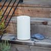 imageLuminara Realistic Artificial Moving Flame Outdoor Pillar Candle  Moving Flame LED Battery Operated Lights for Outside Christmas Halloween  Remote Ready  Remote Included  Ivory  6quot x 11quot11inch