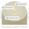 imageLuminara Realistic Artificial Moving Flame Outdoor Pillar Candle  Moving Flame LED Battery Operated Lights for Outside Christmas Halloween  Remote Ready  Remote Included  Ivory  6quot x 11quot11inch