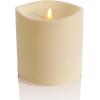 imageLuminara Realistic Artificial Moving Flame Outdoor Pillar Candle  Moving Flame LED Battery Operated Lights for Outside Christmas Halloween  Remote Ready  Remote Included  Ivory  6quot x 11quot6inch