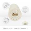 imageLuminara Realistic Artificial Moving Flame Outdoor Pillar Candle  Moving Flame LED Battery Operated Lights for Outside Christmas Halloween  Remote Ready  Remote Included  Ivory  6quot x 11quot6inch