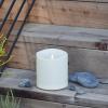 imageLuminara Realistic Artificial Moving Flame Outdoor Pillar Candle  Moving Flame LED Battery Operated Lights for Outside Christmas Halloween  Remote Ready  Remote Included  Ivory  6quot x 11quot6inch