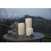 imageLuminara Realistic Artificial Moving Flame Outdoor Pillar Candle  Moving Flame LED Battery Operated Lights for Outside Christmas Halloween  Remote Ready  Remote Included  Ivory  6quot x 11quot6inch