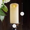imageLuminara Scalloped Edge Flameless LED Candle Ivory 3quot x 5quot Battery Operated Moving Flame Real Wax Pillar with Timer Vanilla Honey Scented3 x 65