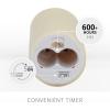 imageLuminara Scalloped Edge Flameless LED Candle Ivory 3quot x 5quot Battery Operated Moving Flame Real Wax Pillar with Timer Vanilla Honey Scented3 x 65
