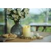imageLuminara Scalloped Edge Flameless LED Candle Ivory 3quot x 5quot Battery Operated Moving Flame Real Wax Pillar with Timer Vanilla Honey Scented35 x 5