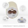 imageLuminara Scalloped Edge Flameless LED Candle Ivory 3quot x 5quot Battery Operated Moving Flame Real Wax Pillar with Timer Vanilla Honey Scented35 x 9