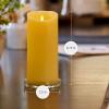imageLuminara Scalloped Edge Flameless LED Candle Ivory 3quot x 5quot Battery Operated Moving Flame Real Wax Pillar with Timer Vanilla Honey Scented35 x 9