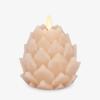 imageLuminara Chalky Artichoke Flameless LED Candle Loden Green 36quot x 425quot Battery Operated Moving Flame Indoor Decor Timer Function UnscentedBaked Clay