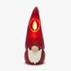imageLuminara Gnome Figural Flameless LED Candle  Green 22quot x 6quot  Battery Operated Christmas Winter Decoration Real Wax Unscented Home Decor IndoorRed