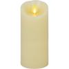 imageLuminara Scalloped Edge Flameless LED Candle Ivory 3quot x 5quot Battery Operated Moving Flame Real Wax Pillar with Timer Vanilla Honey Scented3 x 65