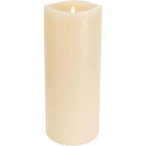 imageLuminara Grand Pillar Flameless LED Candle Ivory 625quot x 15quot Battery Operated Real Wax wTimer Moving Flame Realistic Unscented Home Decor Safe625x15inch