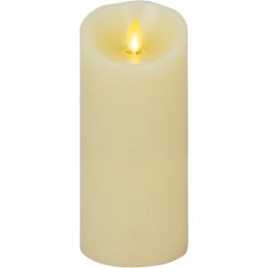 imageLuminara Scalloped Edge Flameless LED Candle Ivory 3quot x 5quot Battery Operated Moving Flame Real Wax Pillar with Timer Vanilla Honey Scented3 x 65