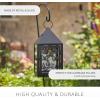 imageLuminara  Outdoor Decorative Lantern ampamp Shepherds Hook  Black  Pack of 16x115  Weatherproof Metal ampamp Glass Construction  BatteryFree DesignBlack