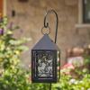 imageLuminara  Outdoor Decorative Lantern ampamp Shepherds Hook  Black  Pack of 16x115  Weatherproof Metal ampamp Glass Construction  BatteryFree DesignBlack