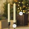 imageLuminara Black Single Wax Drip Flameless Candle Tapers 1 x 95 inch Moving Flame LED Candle Unscented Real Wax with Dripped Top Timer Function Table Mantel Holiday DecorationIvory