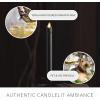 imageLuminara Black Single Wax Drip Flameless Candle Tapers 1 x 95 inch Moving Flame LED Candle Unscented Real Wax with Dripped Top Timer Function Table Mantel Holiday DecorationBlackSingle