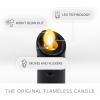 imageLuminara Black Single Wax Drip Flameless Candle Tapers 1 x 95 inch Moving Flame LED Candle Unscented Real Wax with Dripped Top Timer Function Table Mantel Holiday DecorationBlackSingle