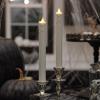 imageLuminara Black Single Wax Drip Flameless Candle Tapers 1 x 95 inch Moving Flame LED Candle Unscented Real Wax with Dripped Top Timer Function Table Mantel Holiday DecorationWhiteSingle