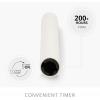 imageLuminara Black Single Wax Drip Flameless Candle Tapers 1 x 95 inch Moving Flame LED Candle Unscented Real Wax with Dripped Top Timer Function Table Mantel Holiday DecorationWhiteSingle
