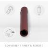 imageLuminara Black Single Wax Drip Flameless Candle Tapers 1 x 95 inch Moving Flame LED Candle Unscented Real Wax with Dripped Top Timer Function Table Mantel Holiday DecorationRed