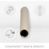 imageLuminara Black Single Wax Drip Flameless Candle Tapers 1 x 95 inch Moving Flame LED Candle Unscented Real Wax with Dripped Top Timer Function Table Mantel Holiday DecorationIvory