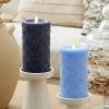 imageLuminara Embossed Fish Scale Flameless LED Candle Cornflower 325quot x 65quot Moving Flame Pillar Battery Operated with Timer IndoorCornflower
