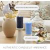 imageLuminara Embossed Fish Scale Flameless LED Candle Cornflower 325quot x 65quot Moving Flame Pillar Battery Operated with Timer IndoorCornflower