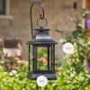 imageLuminara Heritage Lantern ampamp Shepherds Hook Hanger  Metal ampamp Glass Plastic Free  No Batteries  Use wLuminara Outdoor Flameless Flickering Candles Sold Separately  12quot x 6quot x 38quot  BlackBlack
