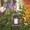 imageLuminara Heritage Lantern ampamp Shepherds Hook Hanger  Metal ampamp Glass Plastic Free  No Batteries  Use wLuminara Outdoor Flameless Flickering Candles Sold Separately  12quot x 6quot x 38quot  BlackBronze