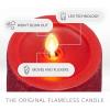 imageLuminara Realistic LED Moving Flame Pillar Candle Gold Metallic Glitter 3quot x 4quot Inch Battery Operated wRemote Indoor Outdoor Timer FunctionHorizontal Red