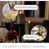 imageLuminara Skeleton Hands Flameless LED Candle Black ampamp Gold 3quot x 65quot Moving Flame Pillar Battery Operated Timer Real Wax Halloween Gothic Home DecorSnake Skin 45