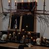 imageLuminara Skeleton Hands Flameless LED Candle Black ampamp Gold 3quot x 65quot Moving Flame Pillar Battery Operated Timer Real Wax Halloween Gothic Home DecorSkeleton Hands