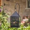 imageLuminara  Outdoor Decorative Lantern ampamp Shepherds Hook  Black  Pack of 16x115  Weatherproof Metal ampamp Glass Construction  BatteryFree DesignBlack