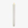 imageLuminara Black Single Wax Drip Flameless Candle Tapers 1 x 95 inch Moving Flame LED Candle Unscented Real Wax with Dripped Top Timer Function Table Mantel Holiday DecorationWhiteSingle