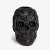 imageLuminara Gothic Skull Candle Holder  Black 375quot x 425quot  Fits 1quot W LED Candlestick  Halloween Day of Dead Home Decoration  Victorian StyleBlack Day of The Dead