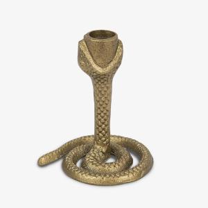 imageLuminara Wrought Iron Snake Taper Candlestick Holder  Vintage Black Antique Design  5quot  Home Decor Centerpiece  Traditional Table DecorationBrass