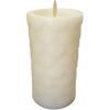 imageLuminara Flameless LED Candle Embedded Moving Flame Pillar Unscented Real Wax with Recessed Edge Remote Ready Timer Marshmallow 65inch