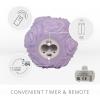 imageLuminara Flameless Candle Crystal Beads Glitter Sphere Unscented Real Wax LED Candle Timer Holiday Decoration Centerpiece LavenderLavender